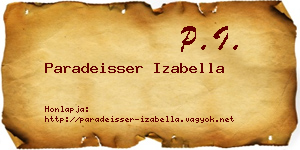Paradeisser Izabella névjegykártya